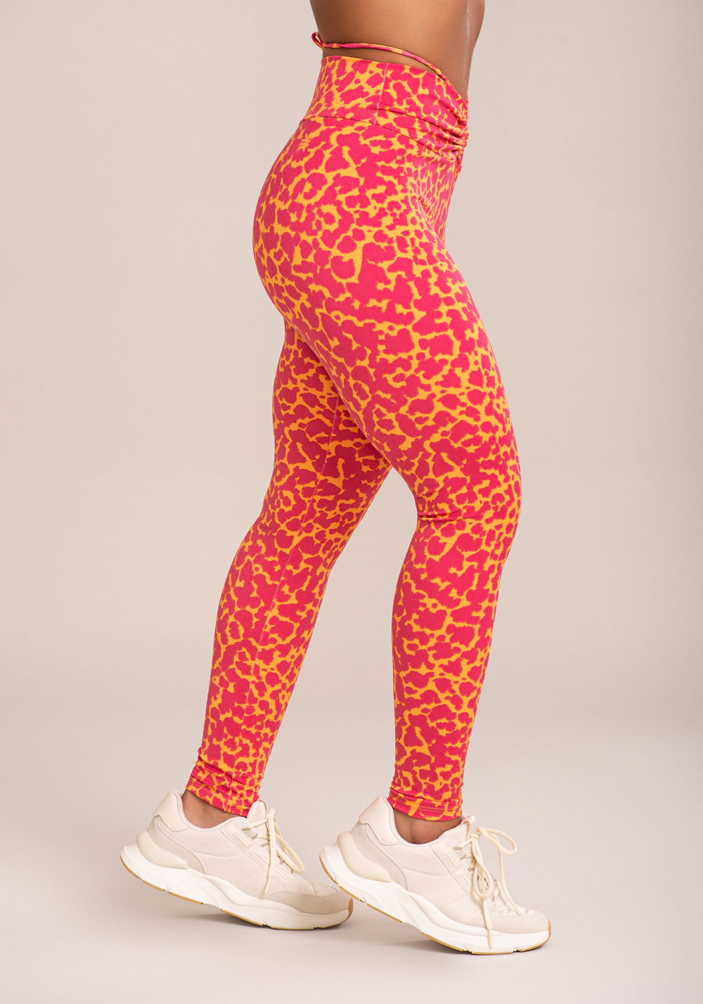 Legging Fitness Feminina Euphoria Com Franzido E Amarração Estampa