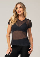 Blusa Tela Preta Básica Dlk