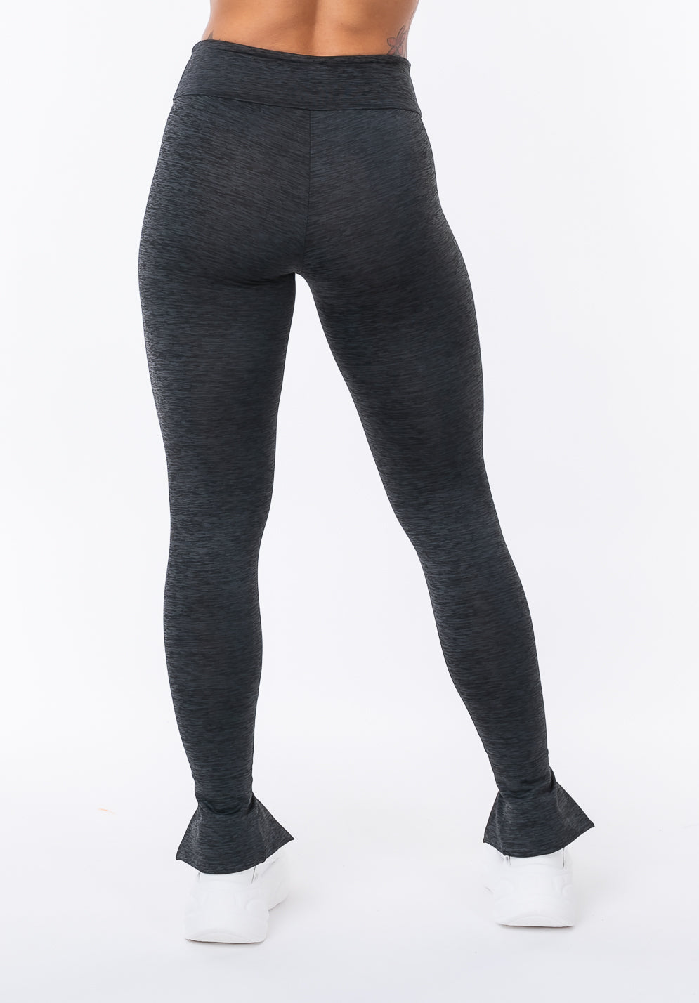 Calça Legging Nation Com Abertura Frontal Na Barra Grafite