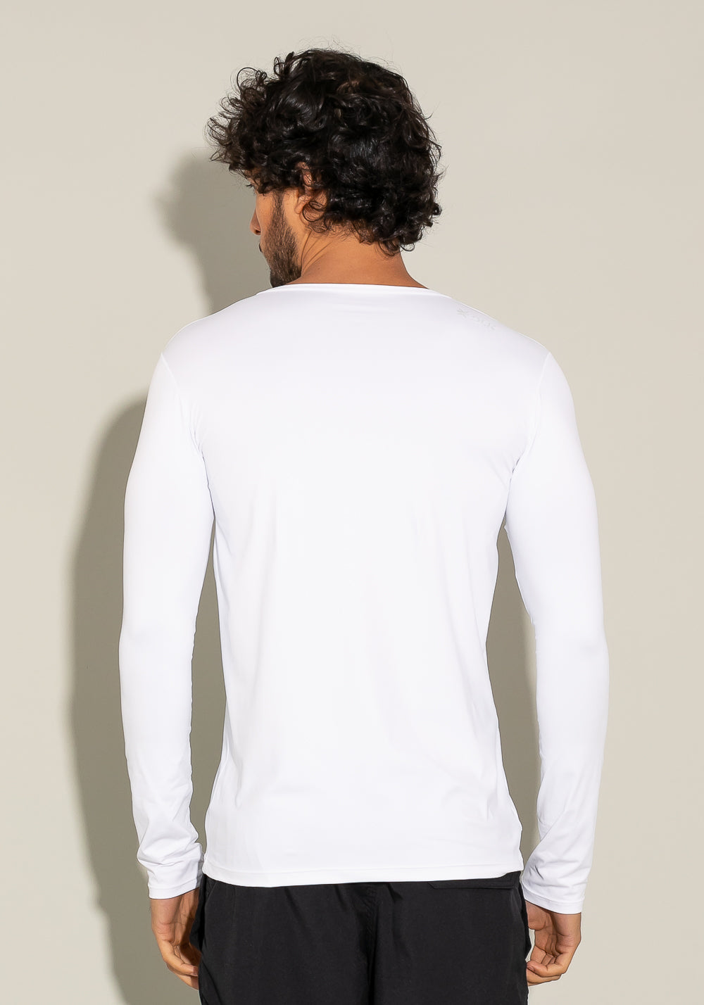 Camiseta Poliamida Manga Longa For Men Com Proteção Uv Branco Dlk