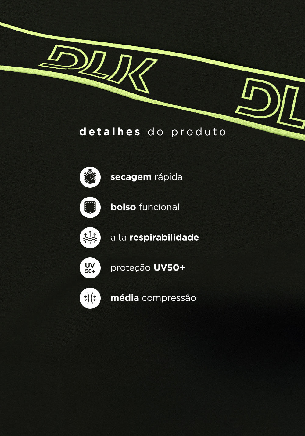 Legging Fitness Feminina Com Bolsos E Elástico No Cós Activity Dlk Preto