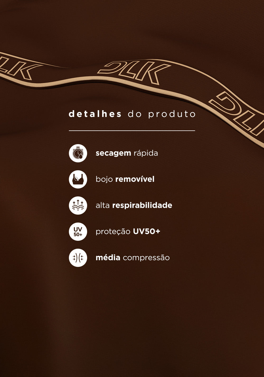 Top Fitness Feminino Com Bojo E Alças De Elástico Com Tule Nas Costas Activity Dlk Marrom