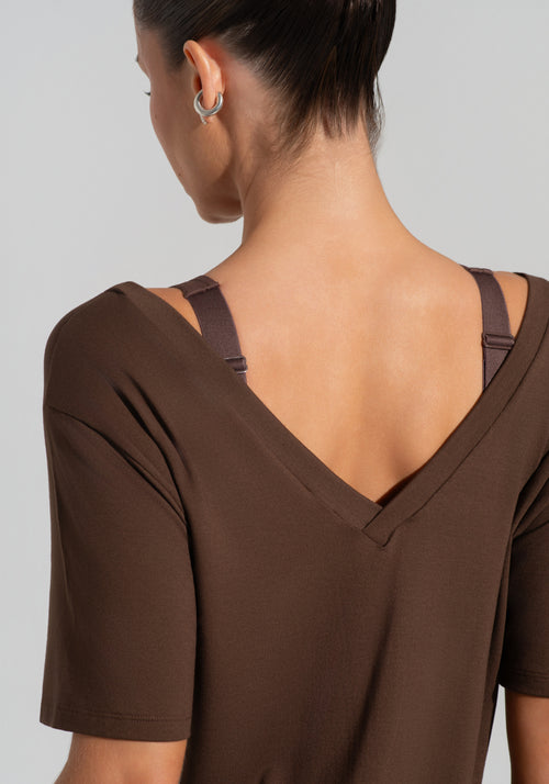 Blusa Feminina Com Decote V Soul Dlk Marrom
