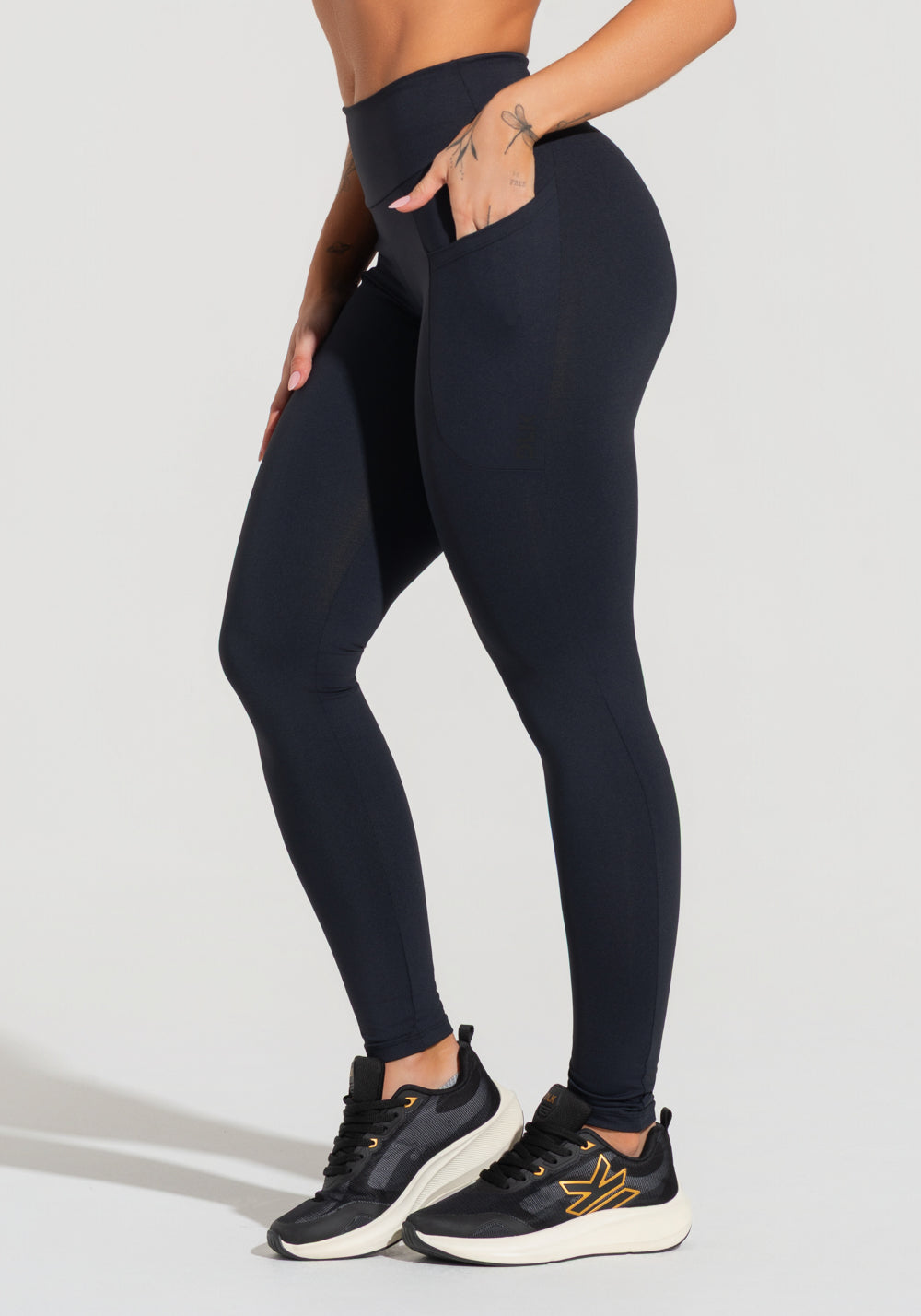Legging Fitness Feminina Com Bolsos Soul Dlk Preto