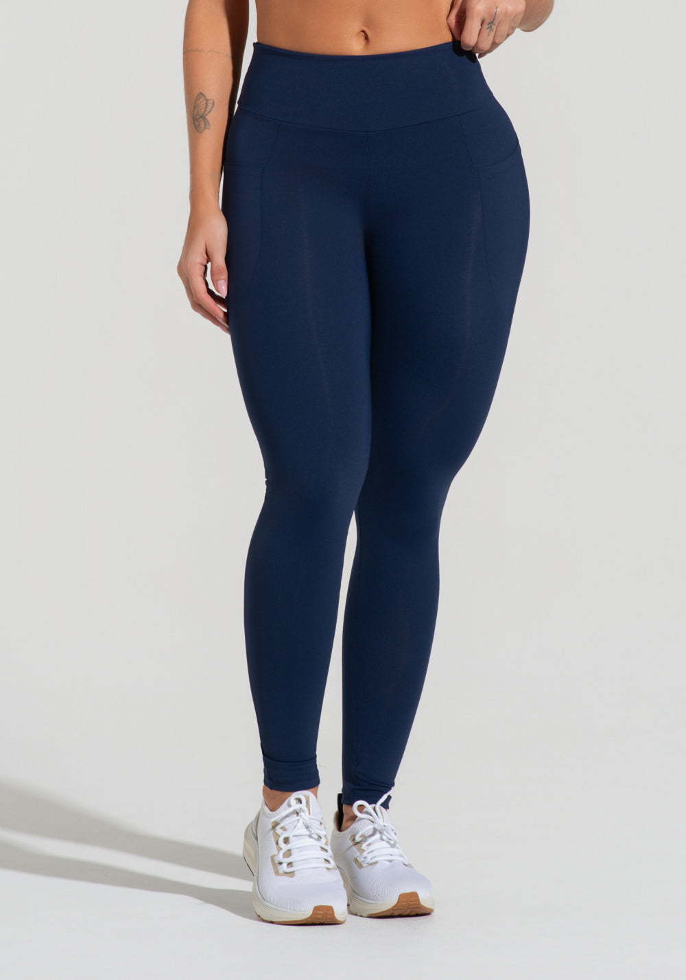 Legging Fitness Feminina Com Bolsos Soul Dlk Azul Marinho