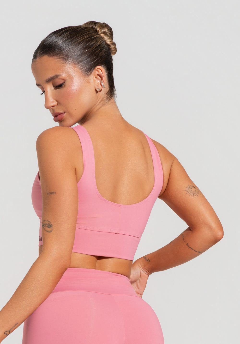 Top Fitness Feminino Com Decote V Soul Dlk Rosa