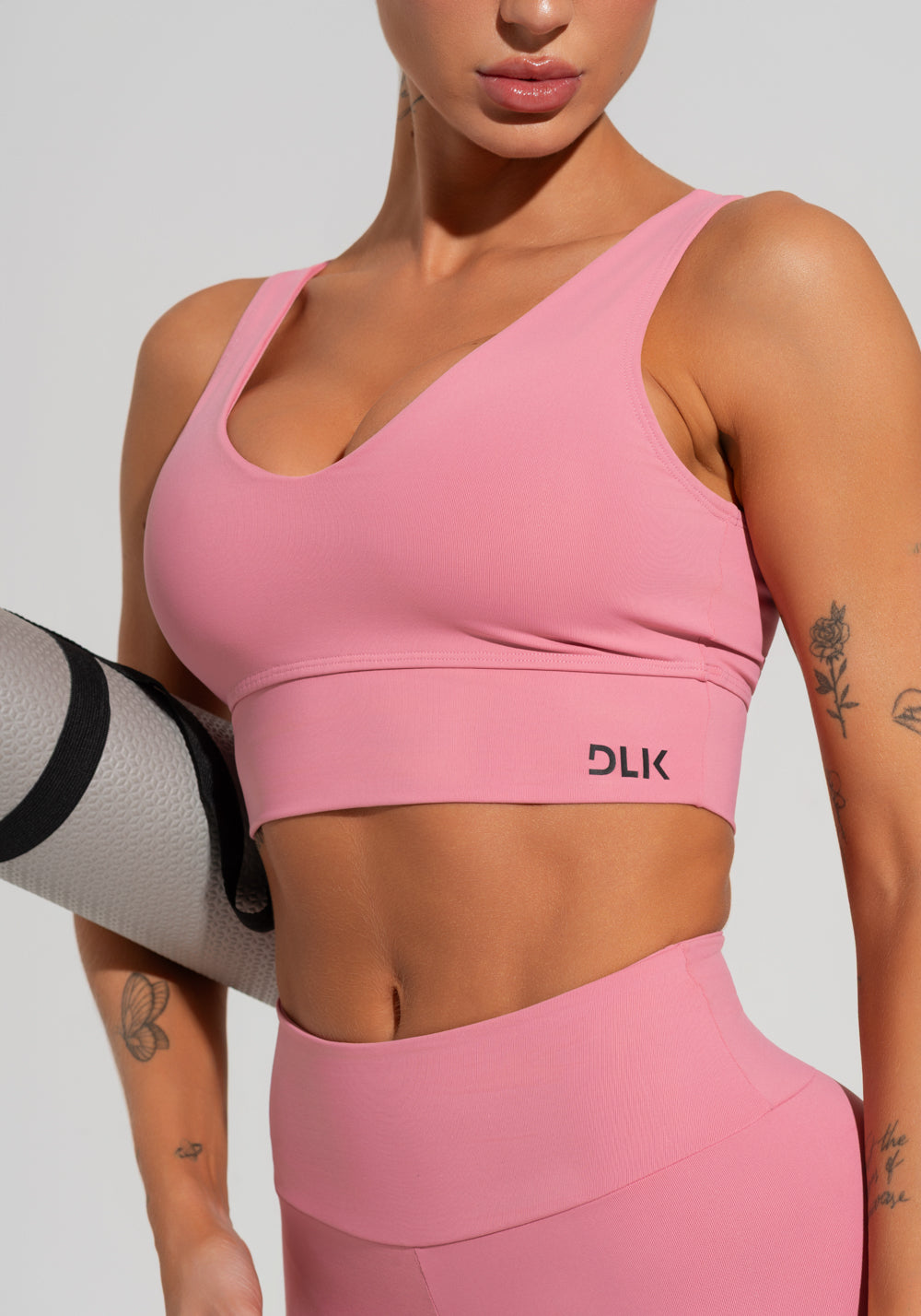 Top Fitness Feminino Com Decote V Soul Dlk Rosa