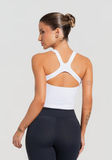 Cropped Fitness Feminino Com Alças Reguláveis Soul Dlk Branco