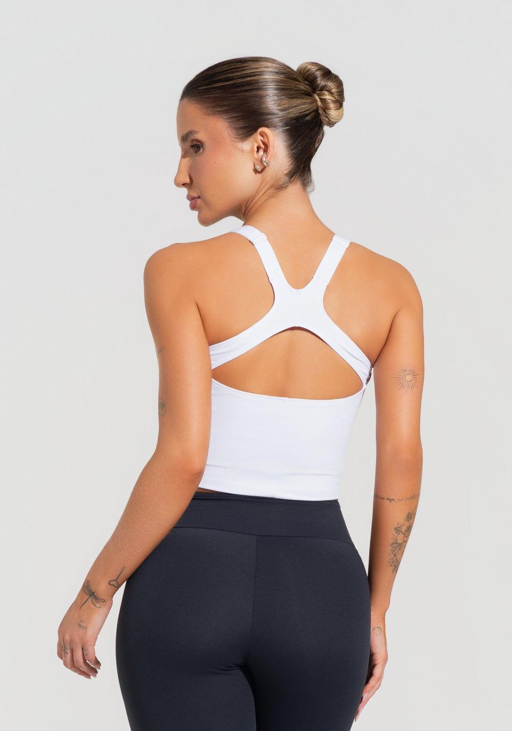 Cropped Fitness Feminino Com Alças Reguláveis Soul Dlk Branco