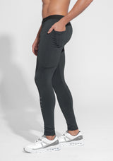 Calça Legging Masculina Segunda Pele Com Bolsos Dlk Preto