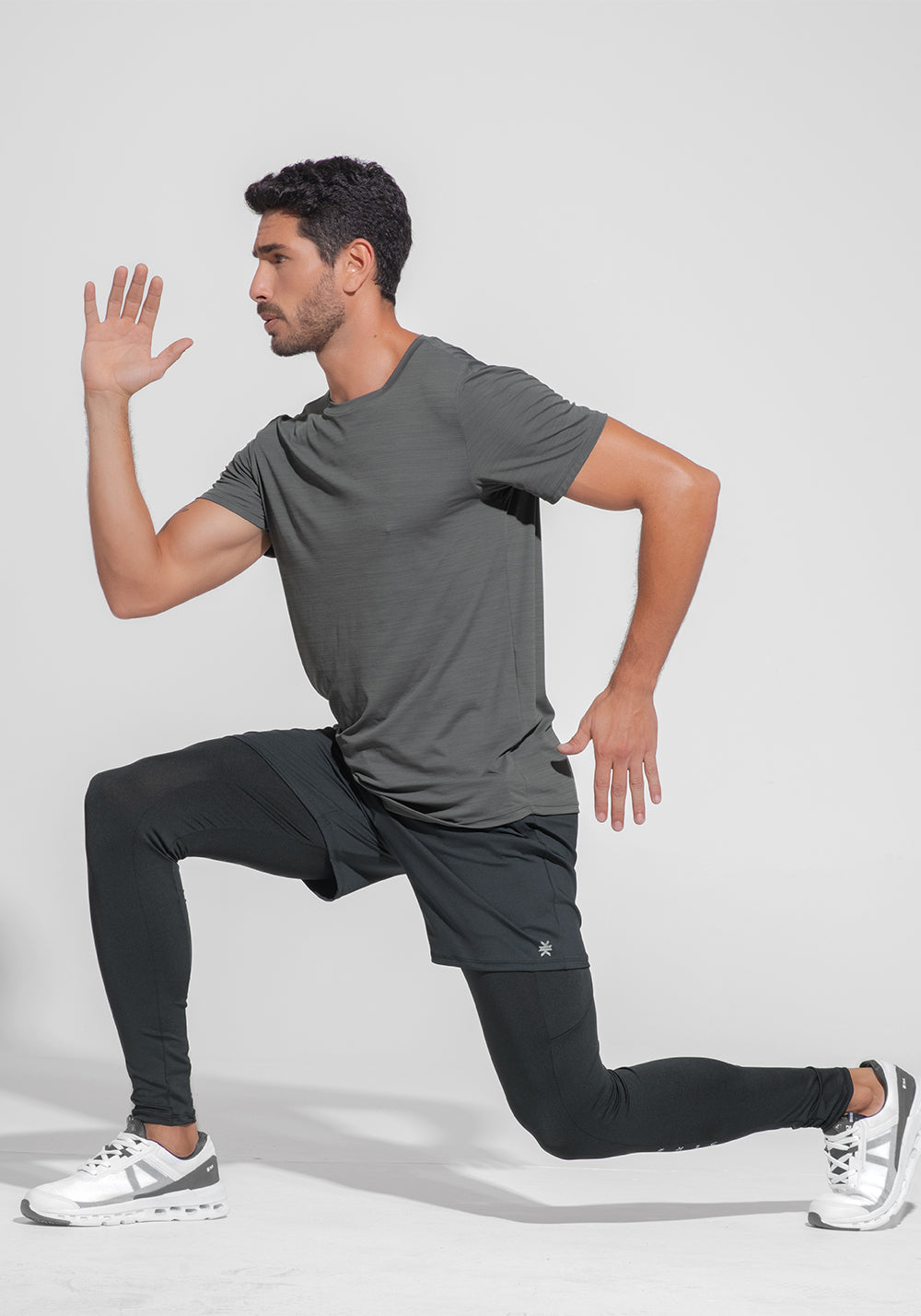 Calça Legging Masculina Segunda Pele Com Bolsos Dlk Preto