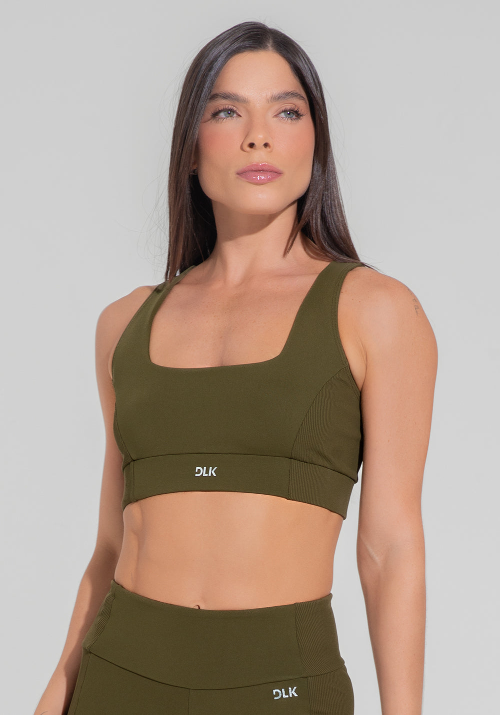 Top Fitness Feminino Nadador Com Detalhe Canelado Motion Lines Dlk