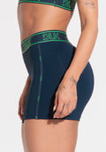 Short Fitness Feminino Com Elásticos No Cós E Na Lateral Activity Dlk Azul Marinho