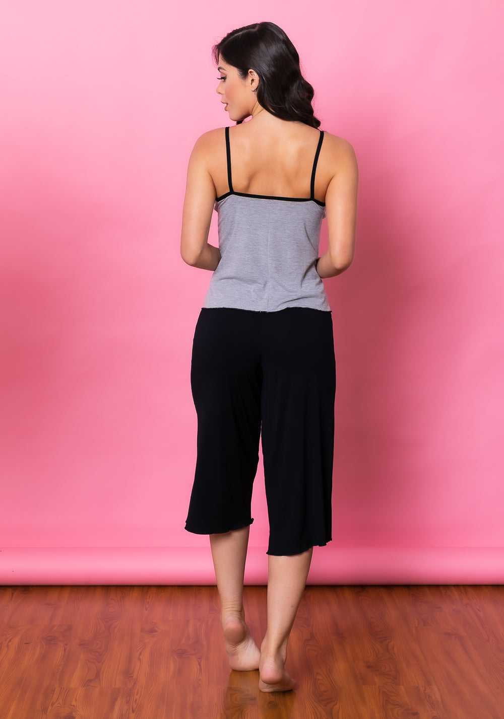 Short Doll Pantacourt Intimate Em Viscose Preto Dlk