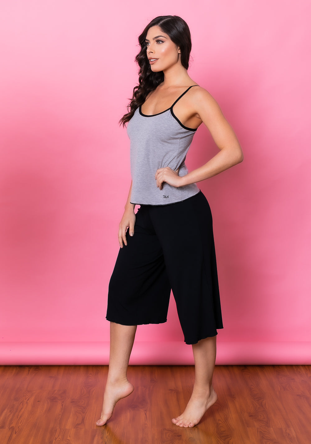 Short Doll Pantacourt Intimate Em Viscose Preto Dlk