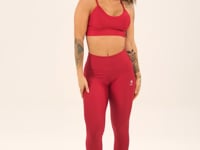 Top Equilibrium Vermelho Com Bojo E Alças Finas Dlk