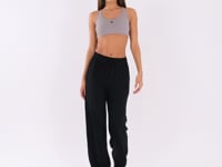 Calça Moletinho Feminina Preto Com Bolso Oasis Dlk