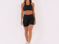 Top Fitness Feminino Nadador Preto Logomania Reflections Dlk
