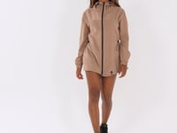 Parka Feminina Nude Com Capuz Lush Dlk