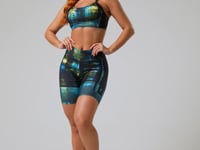 Bermuda Fitness Feminina New Printed Estampada Art Black Dlk