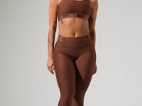 Top Fitness Feminino Com Bojo E Alças Duplas De Elástico Activity Dlk Marrom