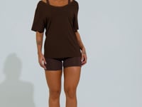 Blusa Feminina Com Decote V Soul Dlk Marrom
