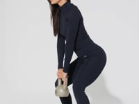 Casaco Fitness Feminino Com Detalhe Canelado Motion Lines Dlk Preto