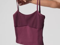 Top Alongado Fitness Com Detalhe Canelado Motion Lives Dlk Vinho